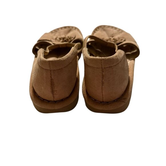 Earth Tan Floral Open-Toe Womens Sandals With Cushioned Sole size 7 - Picture 4 of 9